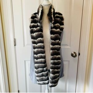 LUII FAUX FUR LONG VEST